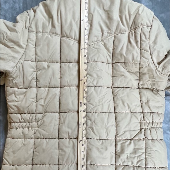 🤠✨ Vintage 70s Wrangler Western Puffer Jacket w/Faux Fur– Beige Men’s Large/XL - Picture 10 of 15